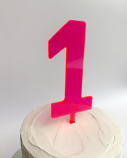 Neon Number Topper