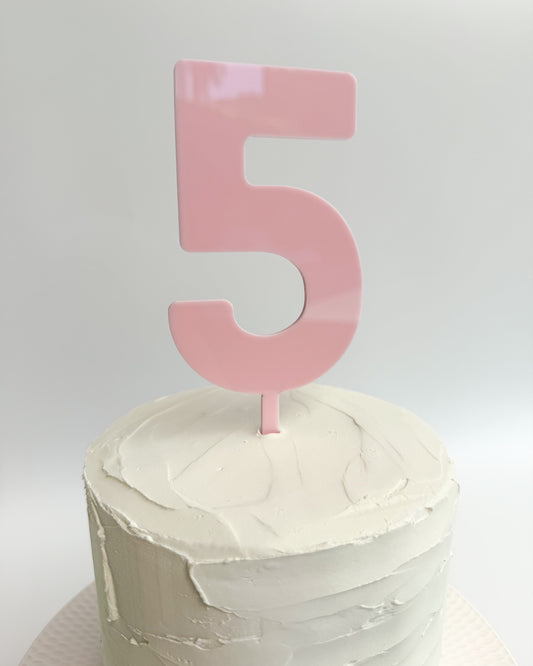 Blush Number Topper