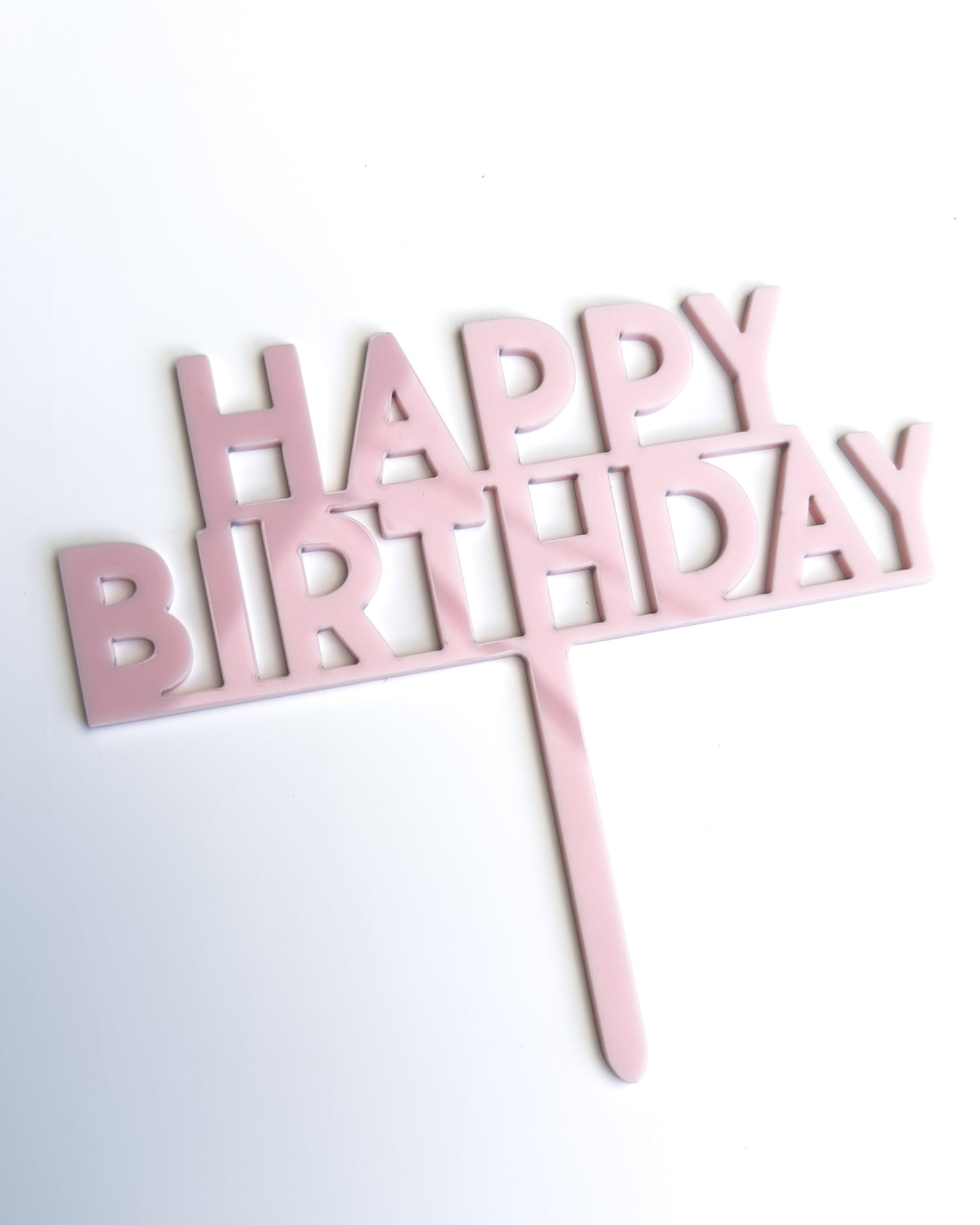 Blush Happy Birthday Topper