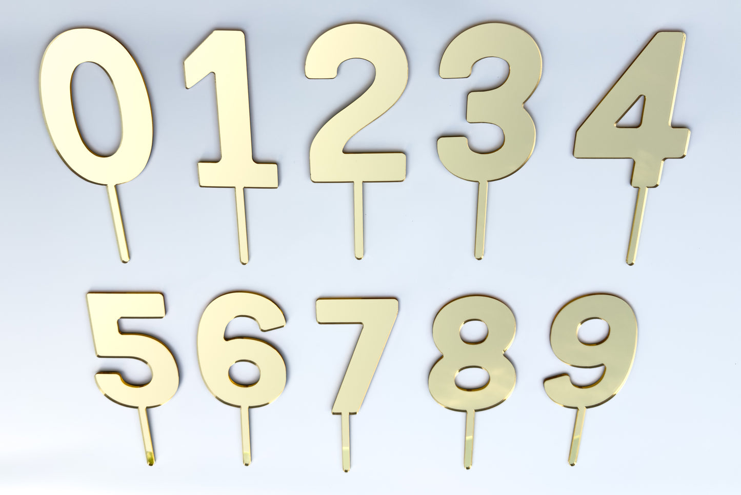 Gold Mirror Number Topper