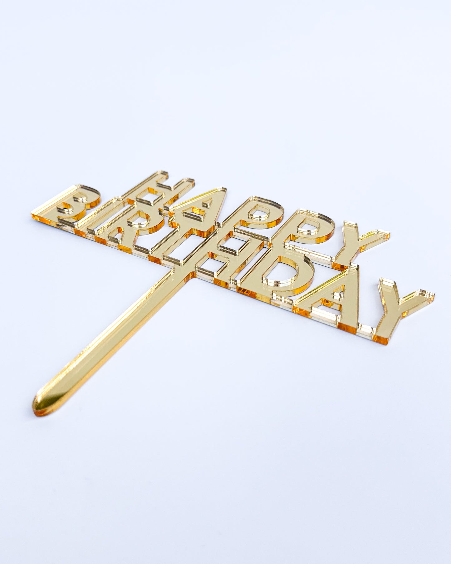 Gold Happy Birthday Topper