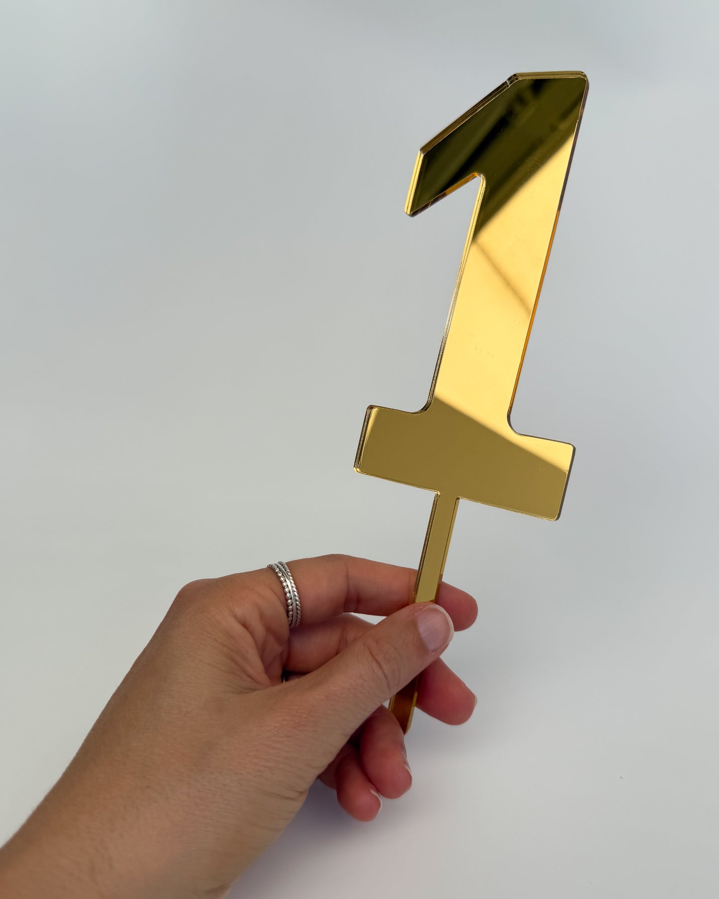 Gold Mirror Number Topper