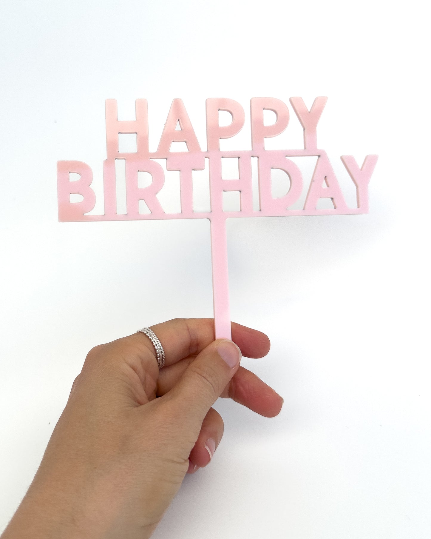 Blush Happy Birthday Topper