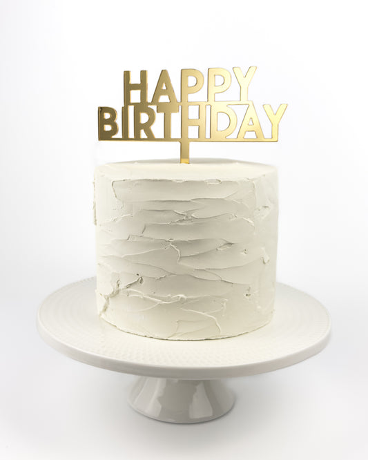 Gold Happy Birthday Topper