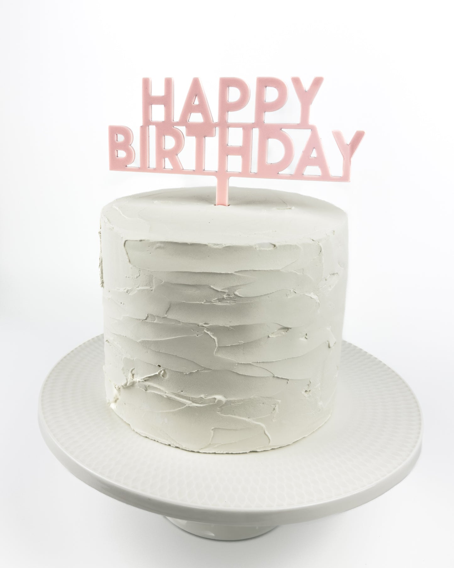 Blush Happy Birthday Topper