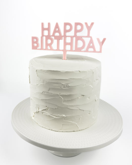 Blush Happy Birthday Topper